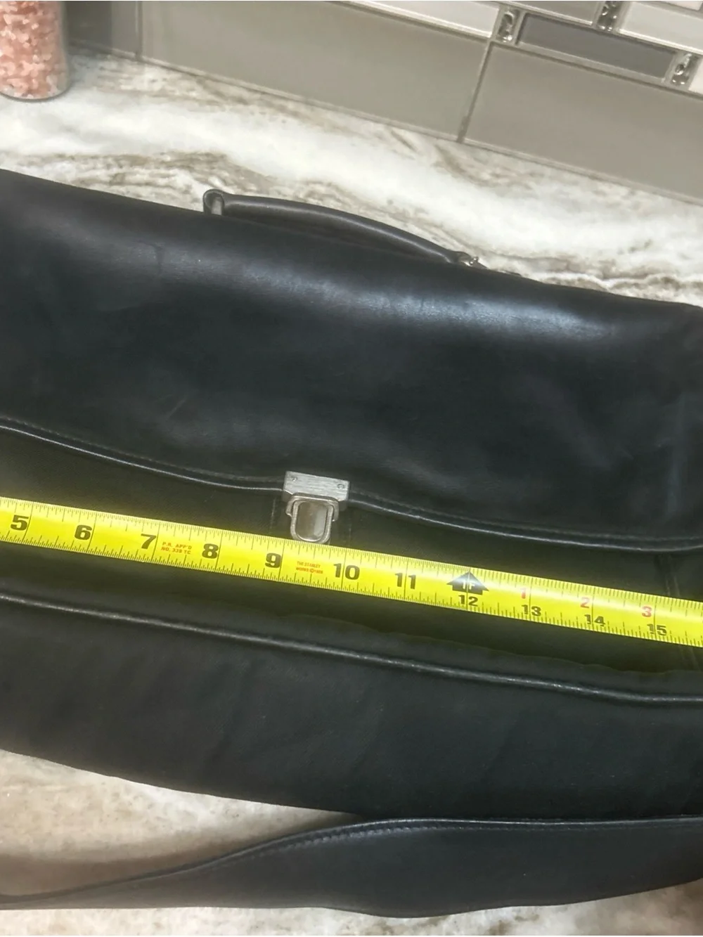 COACH BLACK LEATHER/NYLON BRIEFCASE/MESSENGER BAG Laptop Work Vintage Y2K unisex